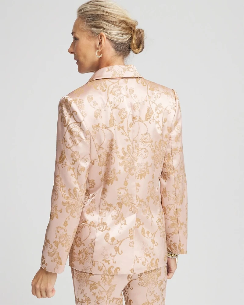 Satin Jacquard Blazer