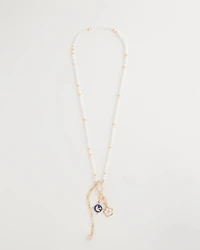 Medallion Pendant Pearl Necklace