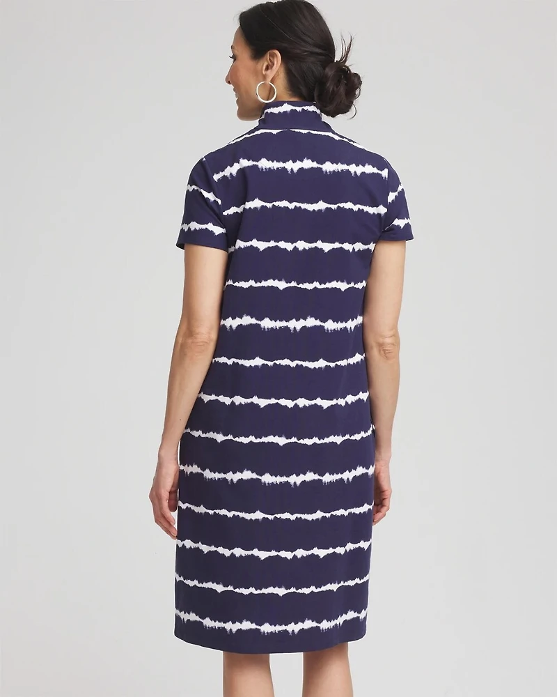 Zenergy® UPF Knit Tie Dye Half-Zip Dress