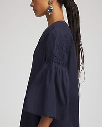 Cotton Voile Bell Sleeved Dress