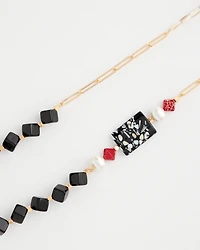 Asymmetrical Long Single-Strand Necklace