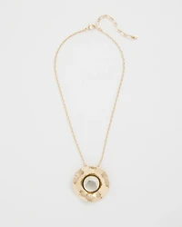 Green Gold Short Pendant Necklace