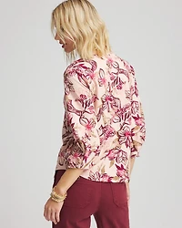 Floral Tuck Sleeve Tee