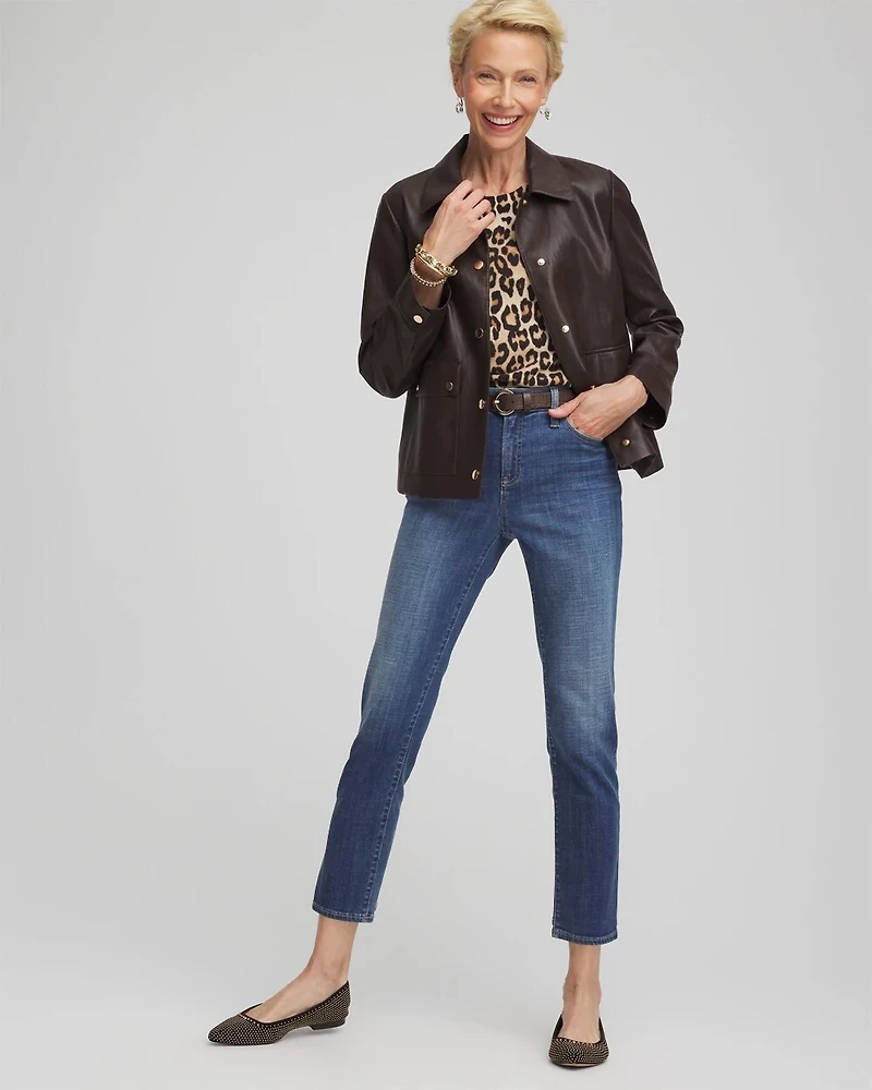 Girlfriend Slim Cropped Jeans