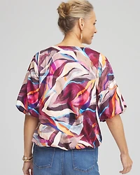 Abstract Bubble Hem Top