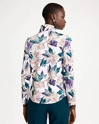 Zenergy® UPF Garden Print Half-Zip Polo