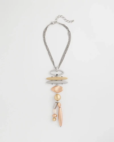 Mixed Metal Linear Necklace