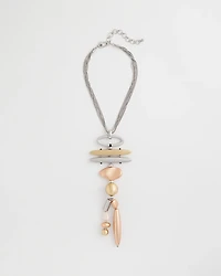 Mixed Metal Linear Necklace