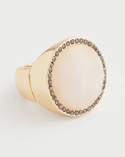 Pink Resin Stone Ring