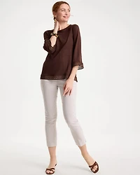 Linen Crochet Lace Tee