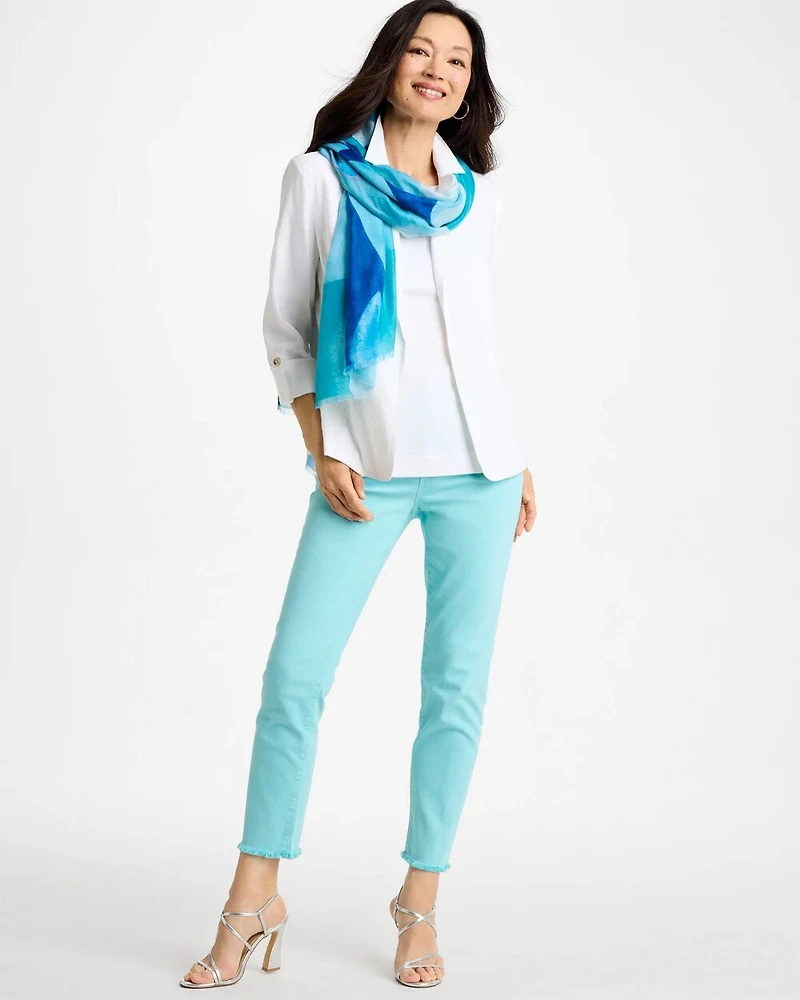 Girlfriend Slim Frayed Crop Jeans