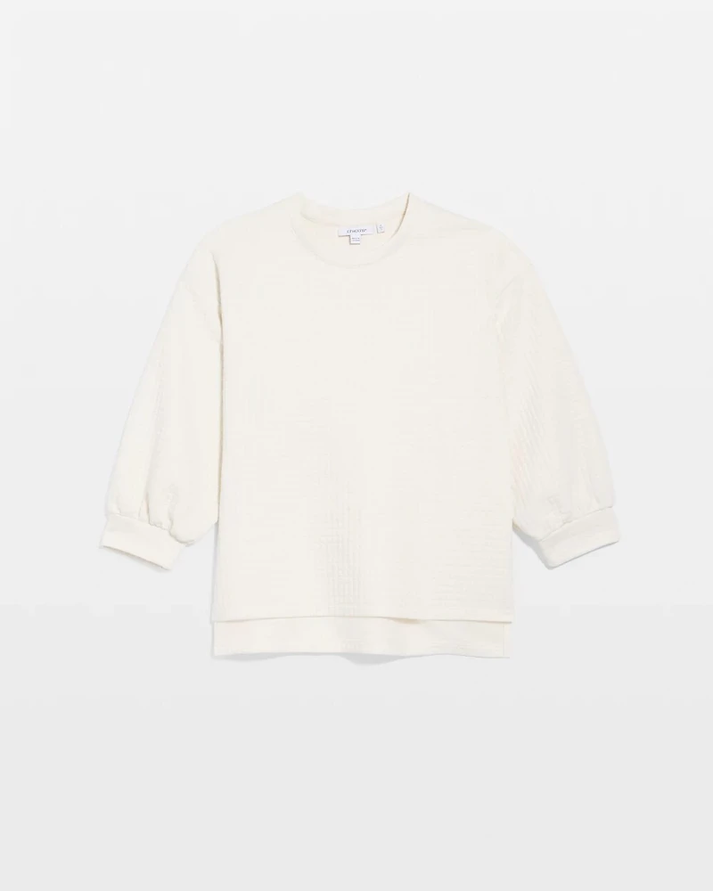 Zenergy® Jacquard Bubble-Sleeve Top