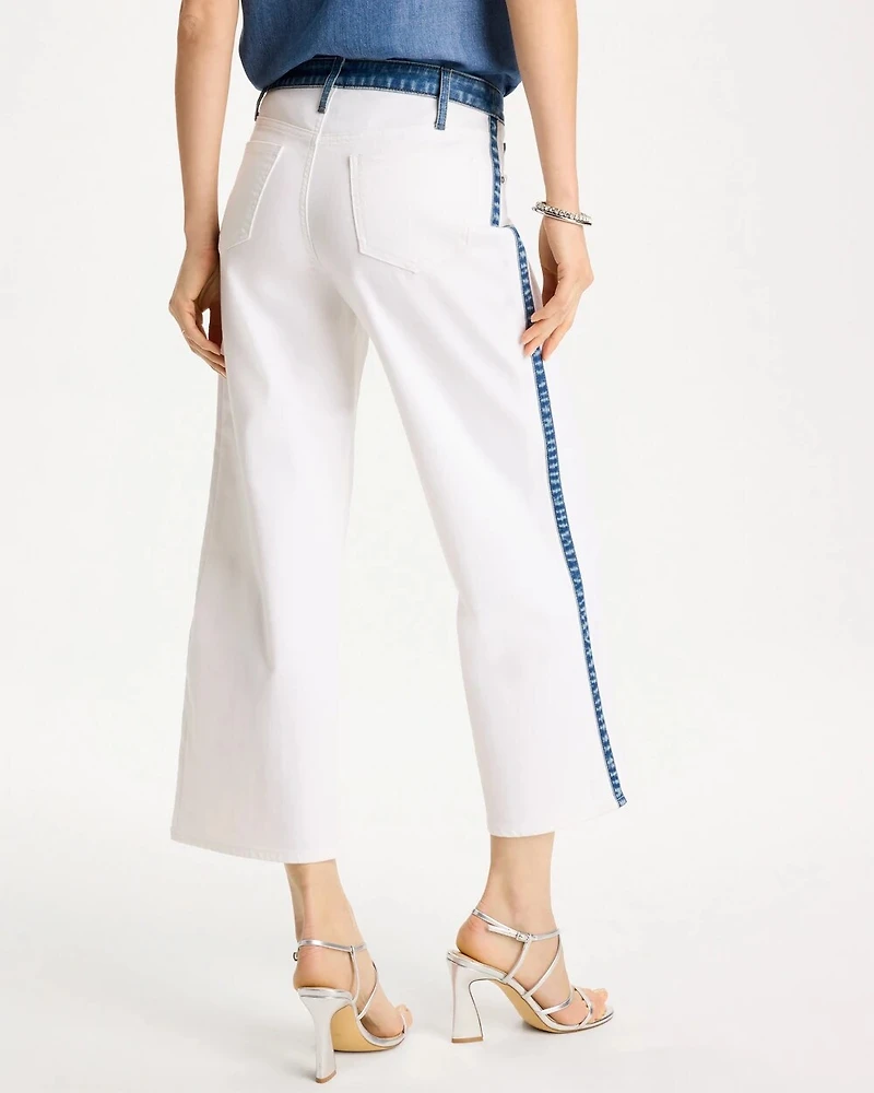 Girlfriend Straight Colorblock Jeans