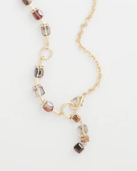 Art Deco Geo Glass Bead Y-Necklace