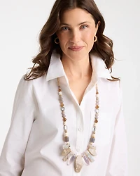 Adjustable Genuine Stone Neutral Necklace