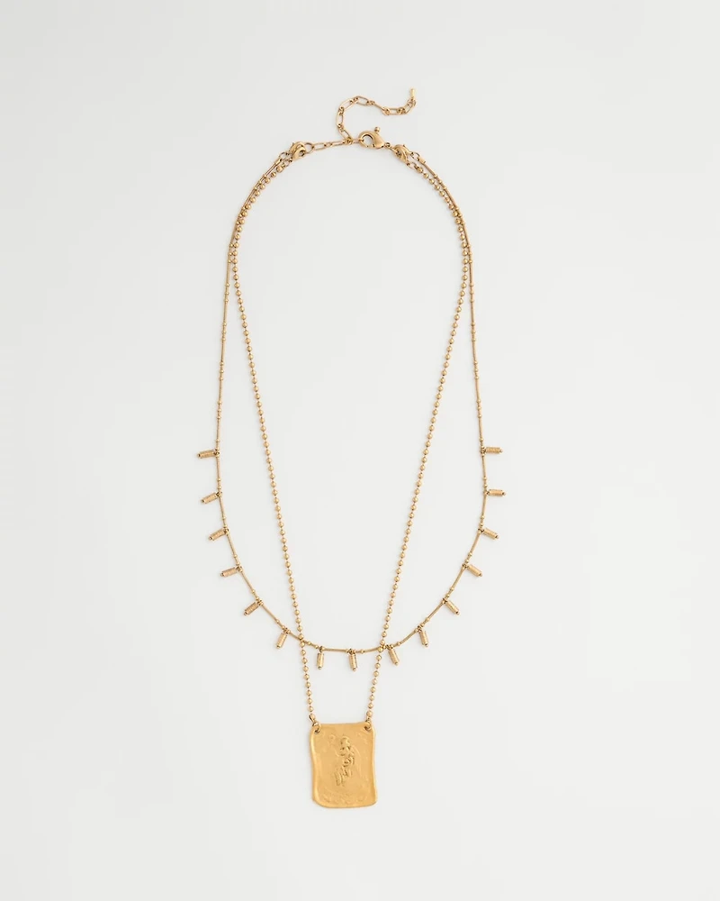 Convertible Long Double Pendant Necklace