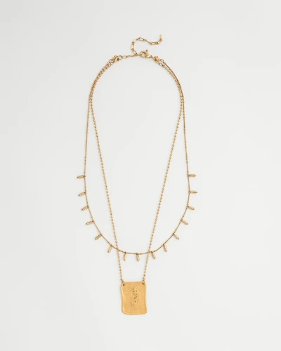 Convertible Long Double Pendant Necklace