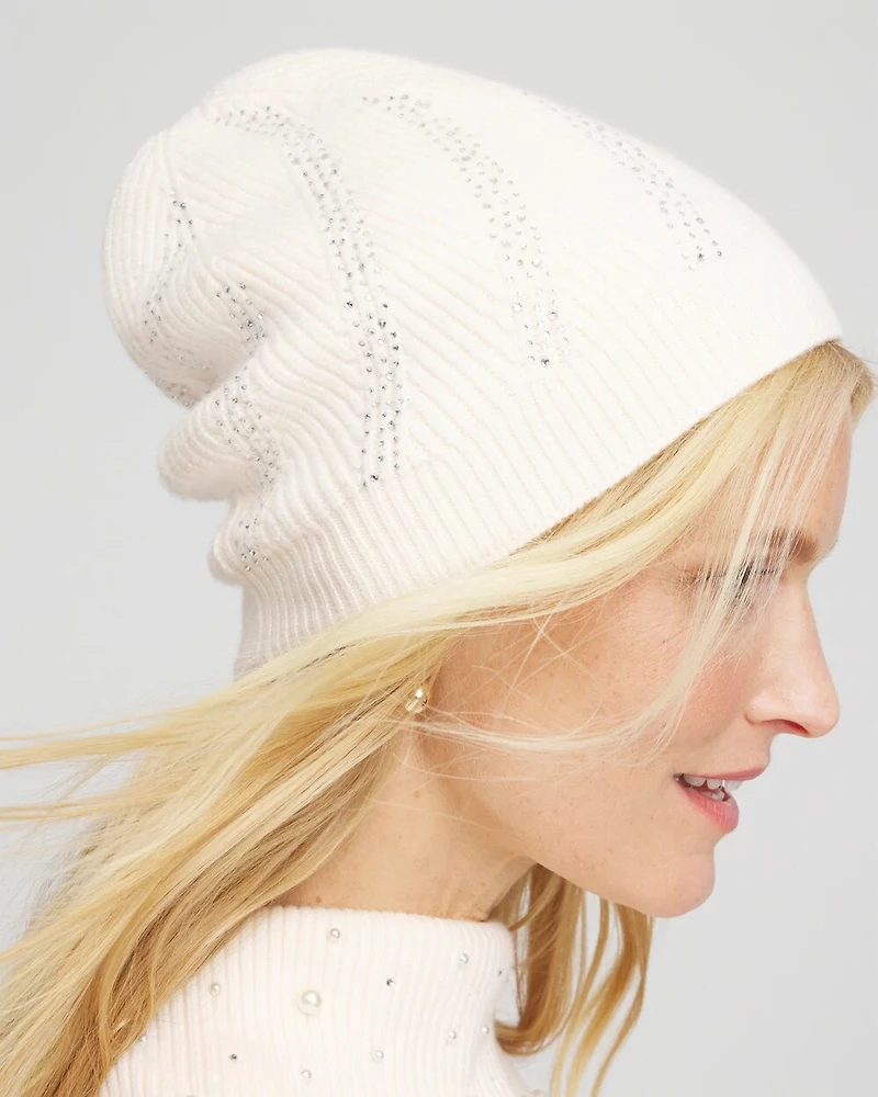 Embellished Striped Hat