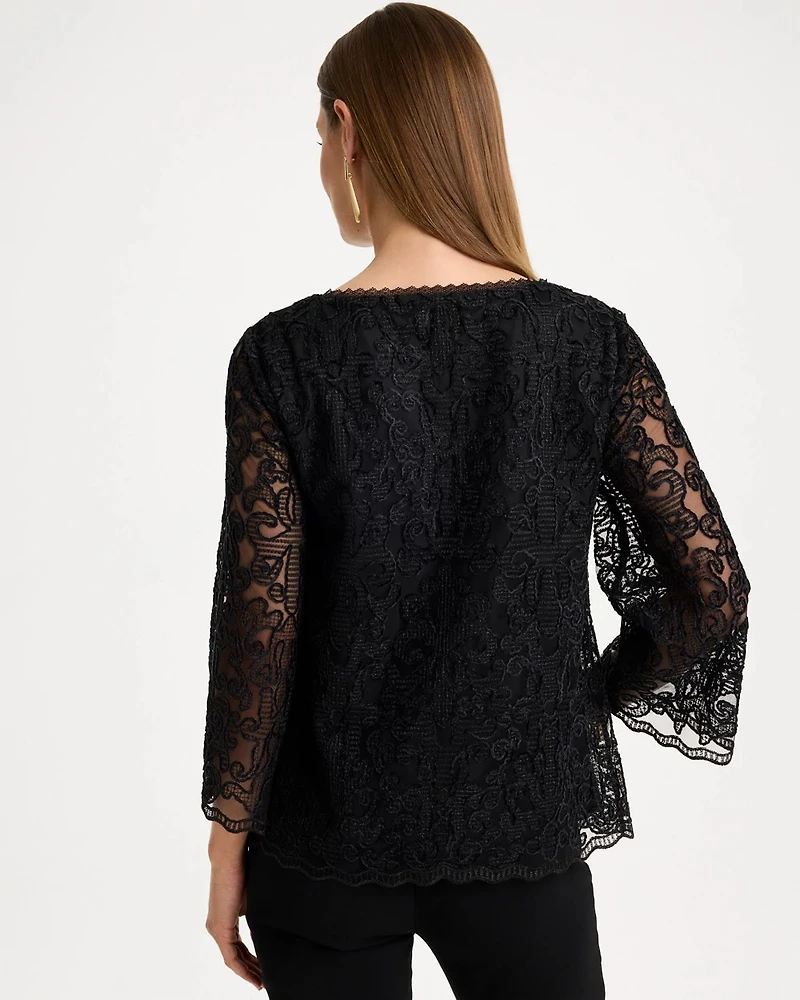 Lace Applique Popover Top