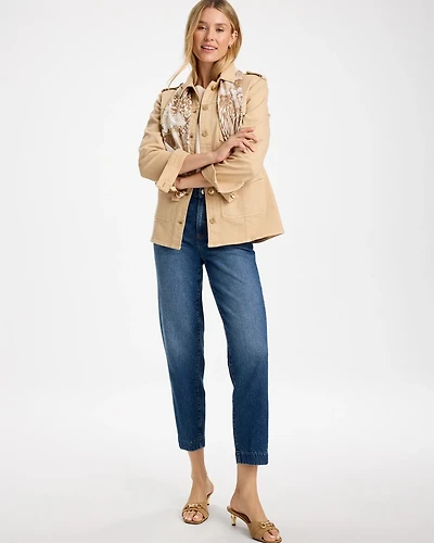 Vintage Chic High-Rise Barrel Jeans