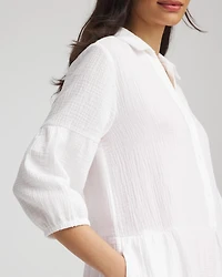 Woven Tiered Swim Cover-Up Dress