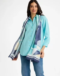 Artisanal Patch Oblong Scarf