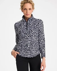 Zenergy® UPF Printed Half-Zip Polo