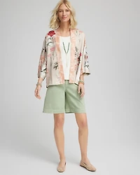 Fully Lined Chiffon Short Kimono