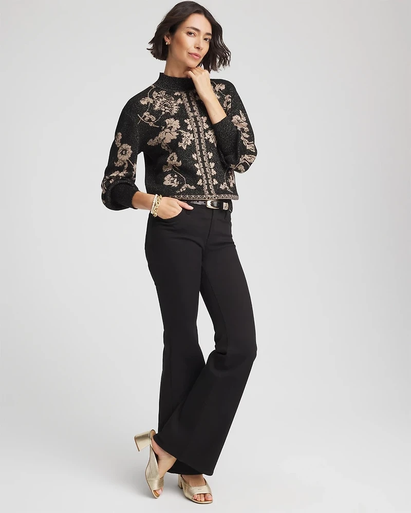Bryne Jacquard Mockneck Pullover