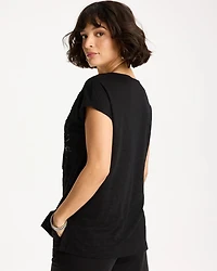 Linen Embellished Sequin Tunic