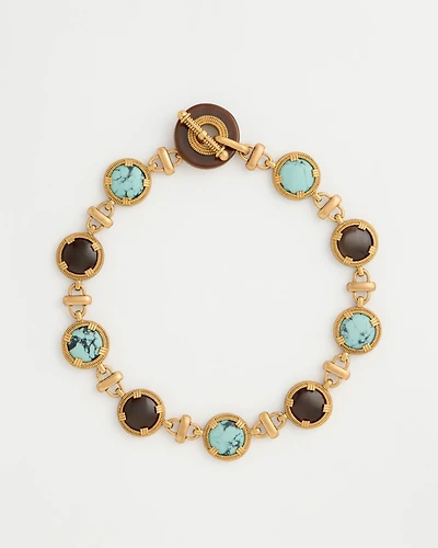 Turquoise Tortoise Collection Toggle Necklace