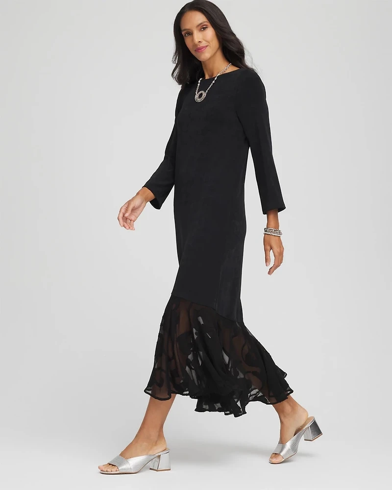 Travelers™ Chiffon-Hem Boatneck Dress