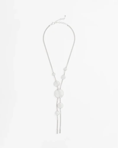 Silver Loop Drop Necklace