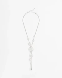 Silver Loop Drop Necklace