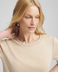 Caviar Bead Elbow Sleeve Tee