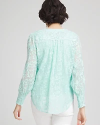 Floral Soutache V-Neck Blouse