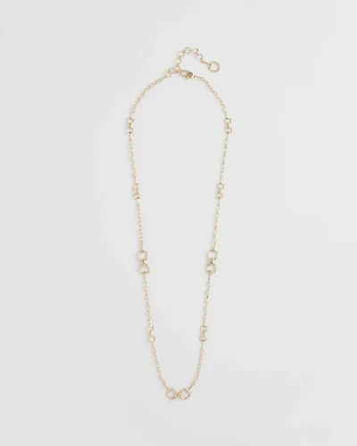 Equestrian Horsebit Long Link Necklace