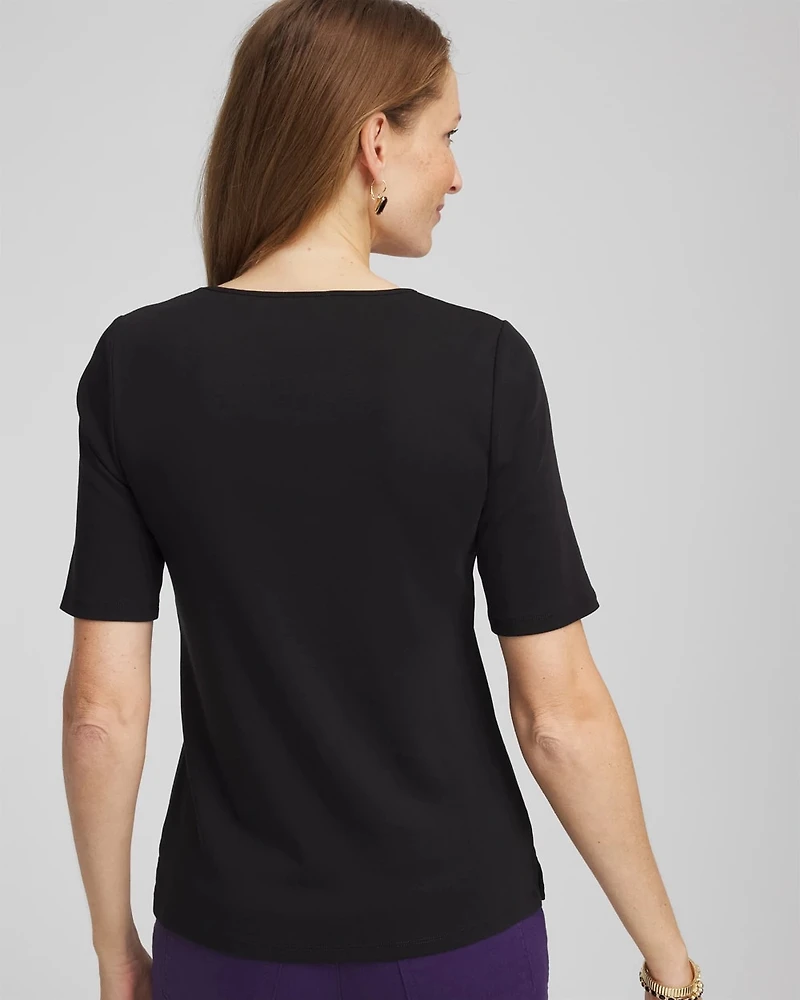 Pima Cotton Henley Tee