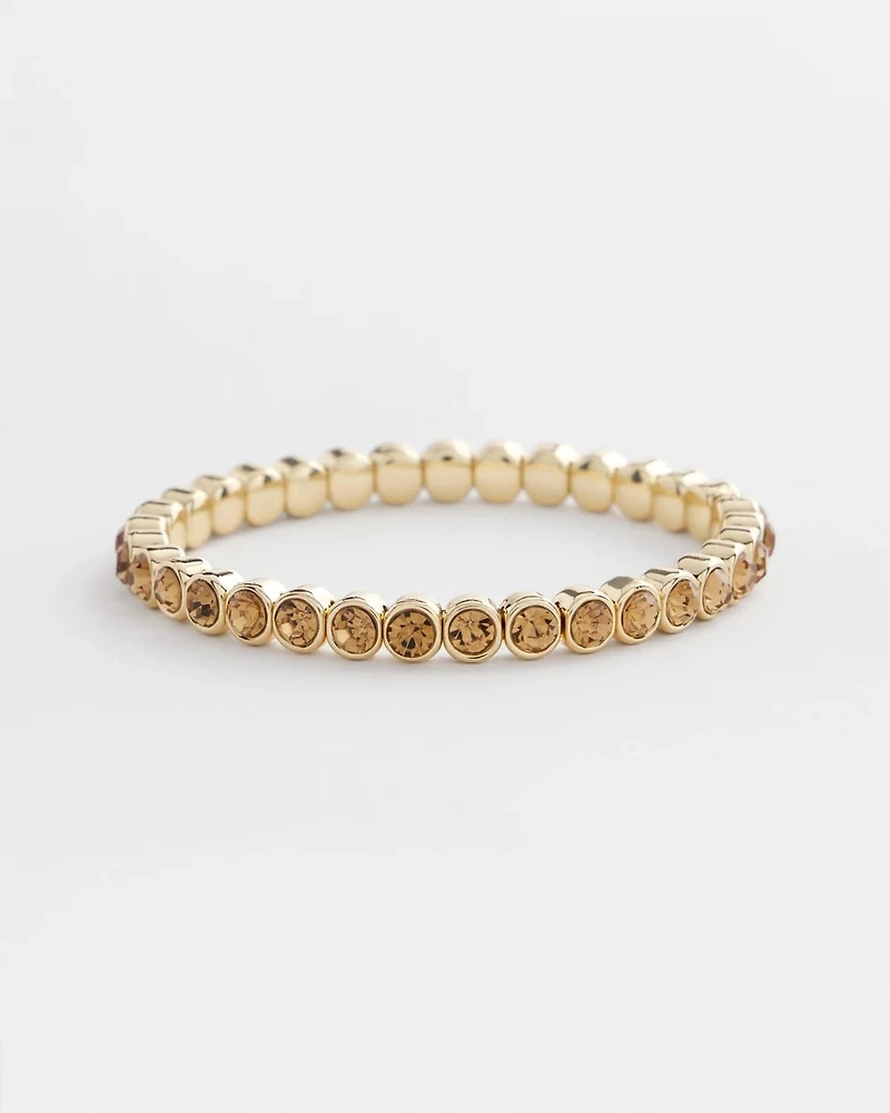 Amber Hues Shiny Stretch Bracelet