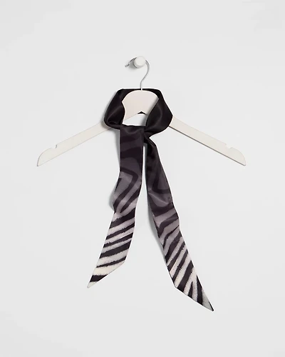 Ombre Zebra Animal Print Skinny Scarf