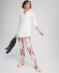 Brigitte™ Slub Slim Cropped Pants