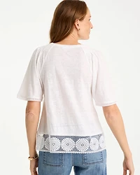 Linen Crochet Tee