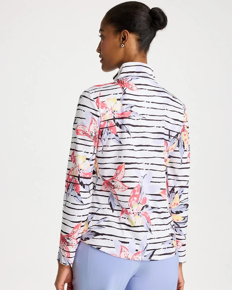 Zenergy® UPF Lily Print Half Zip