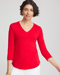 Everyday 3/4 Sleeve V-Neck Tee