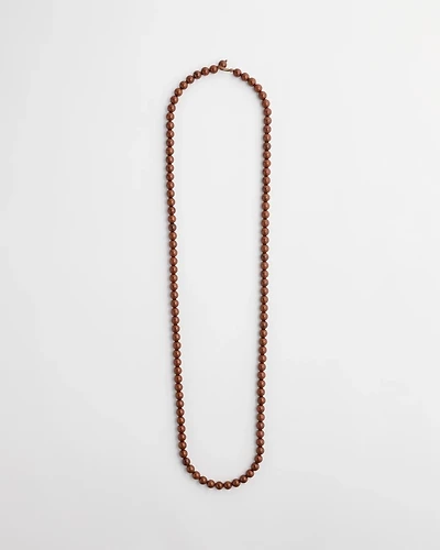 Long Beaded Single-Strand Necklace