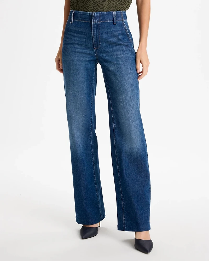 High-Rise Wide-Leg Trouser Jeans