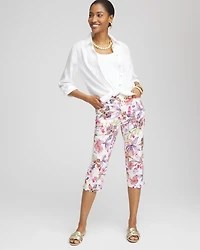 Brigitte™ Floral Pull-On Capri Pants