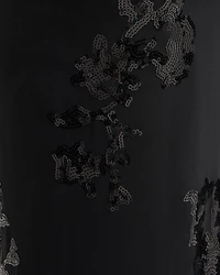 Floral Sequin Wide Leg Pants