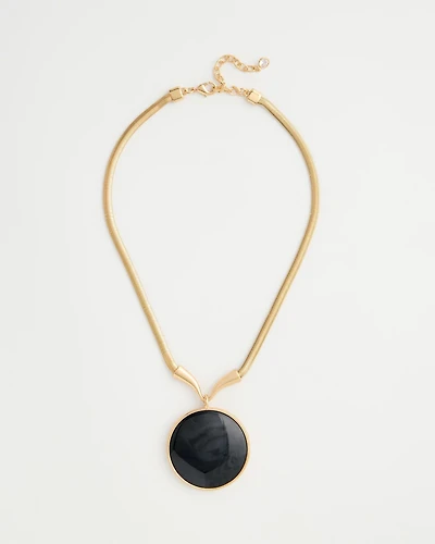 Black Gold Pendant Necklace