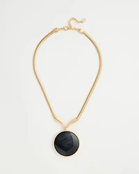 Black Gold Pendant Necklace